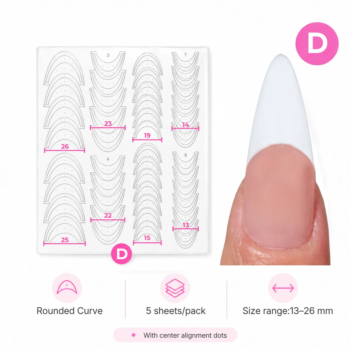 Pro French Manicure Tip Guides No bleeding Stencils