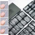 Pro Soft Gel Tips (320pcs) | Pre-Etched & Ultra-Thin Cuticle | Full Cover Extensions