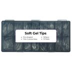 Pro Soft Gel Tips (320pcs) | Pre-Etched & Ultra-Thin Cuticle | Full Cover Extensions