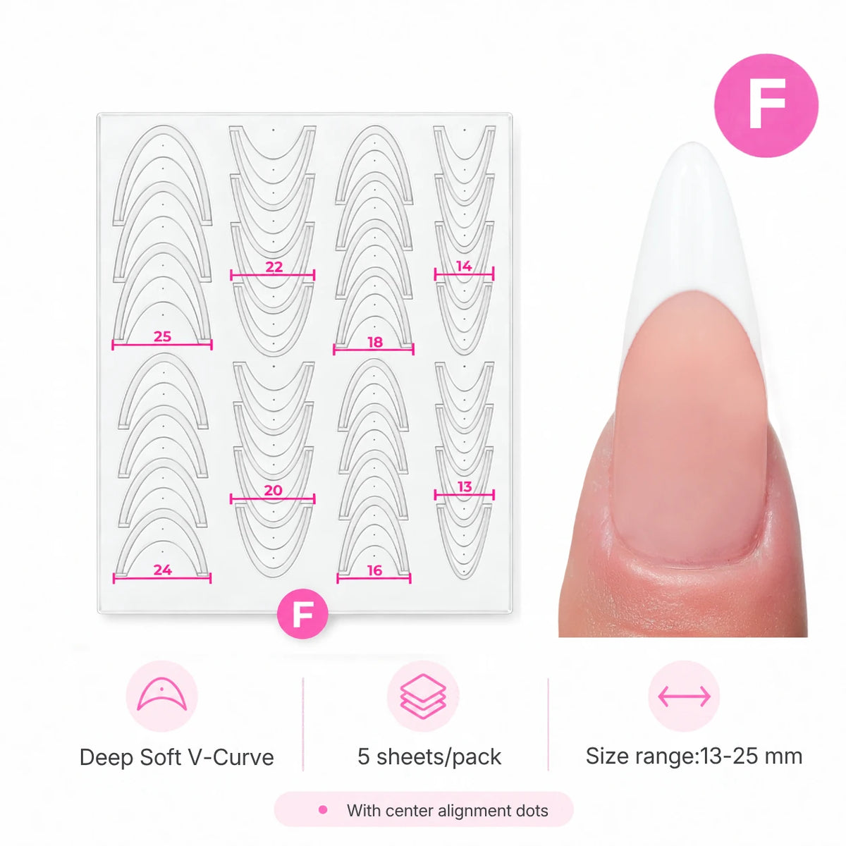 Pro French Manicure Tip Guides No bleeding Stencils