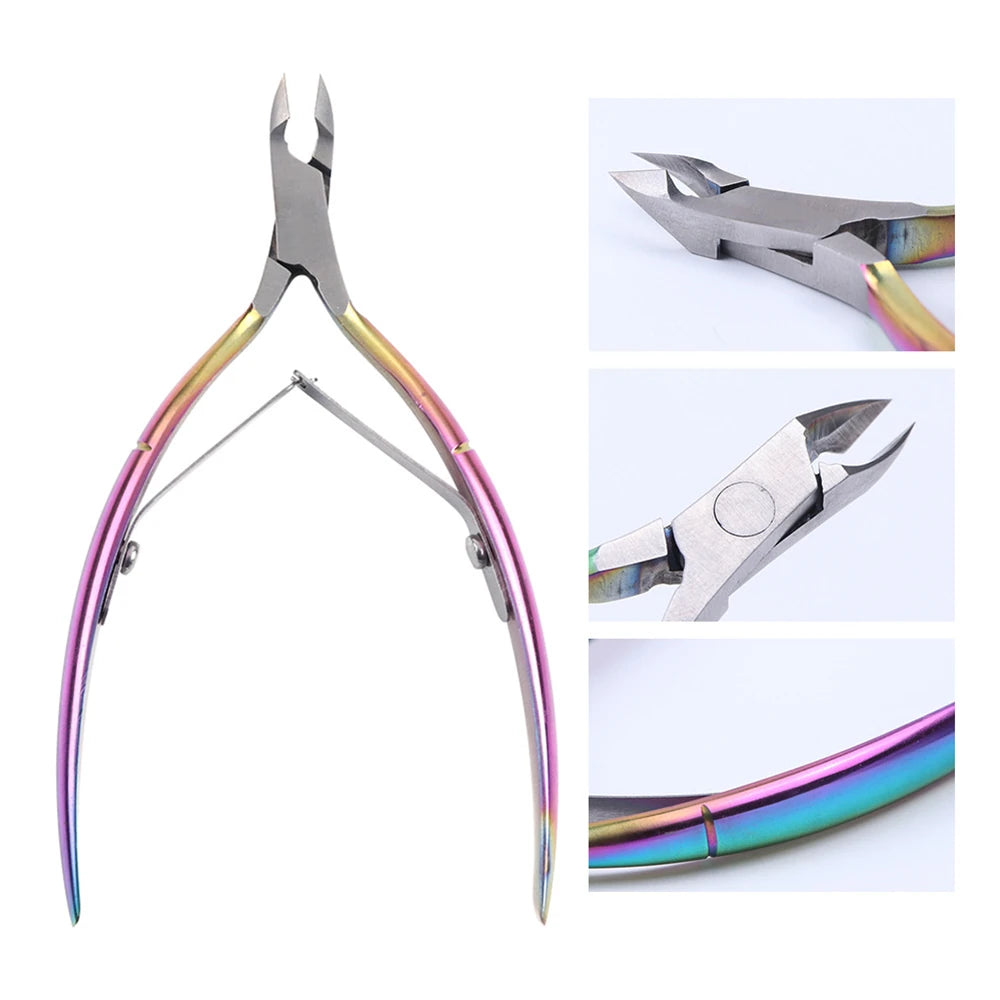 Professional Cuticle Nipper & Pusher | Rainbow Finish