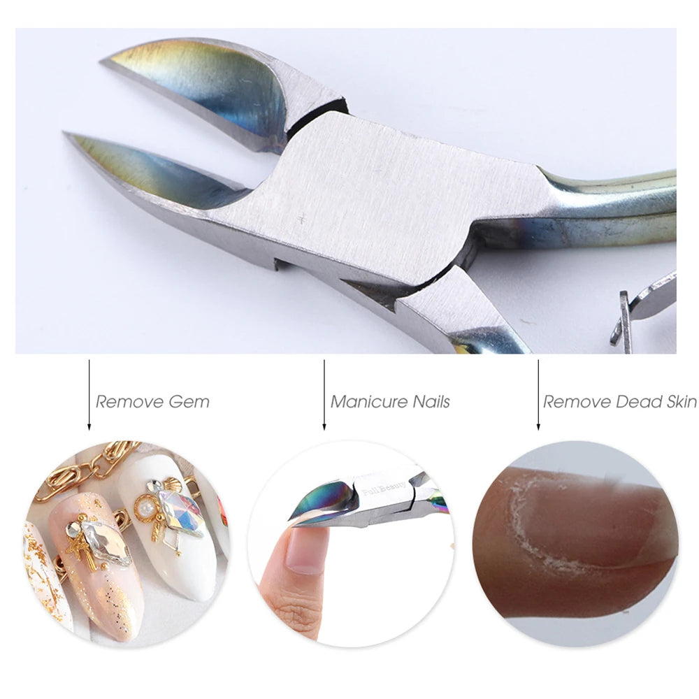 Professional Cuticle Nipper & Pusher | Rainbow Finish