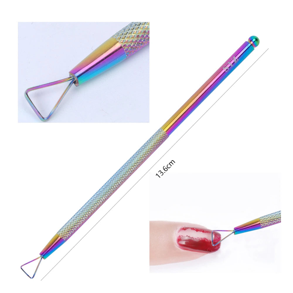Professional Cuticle Nipper & Pusher | Rainbow Finish