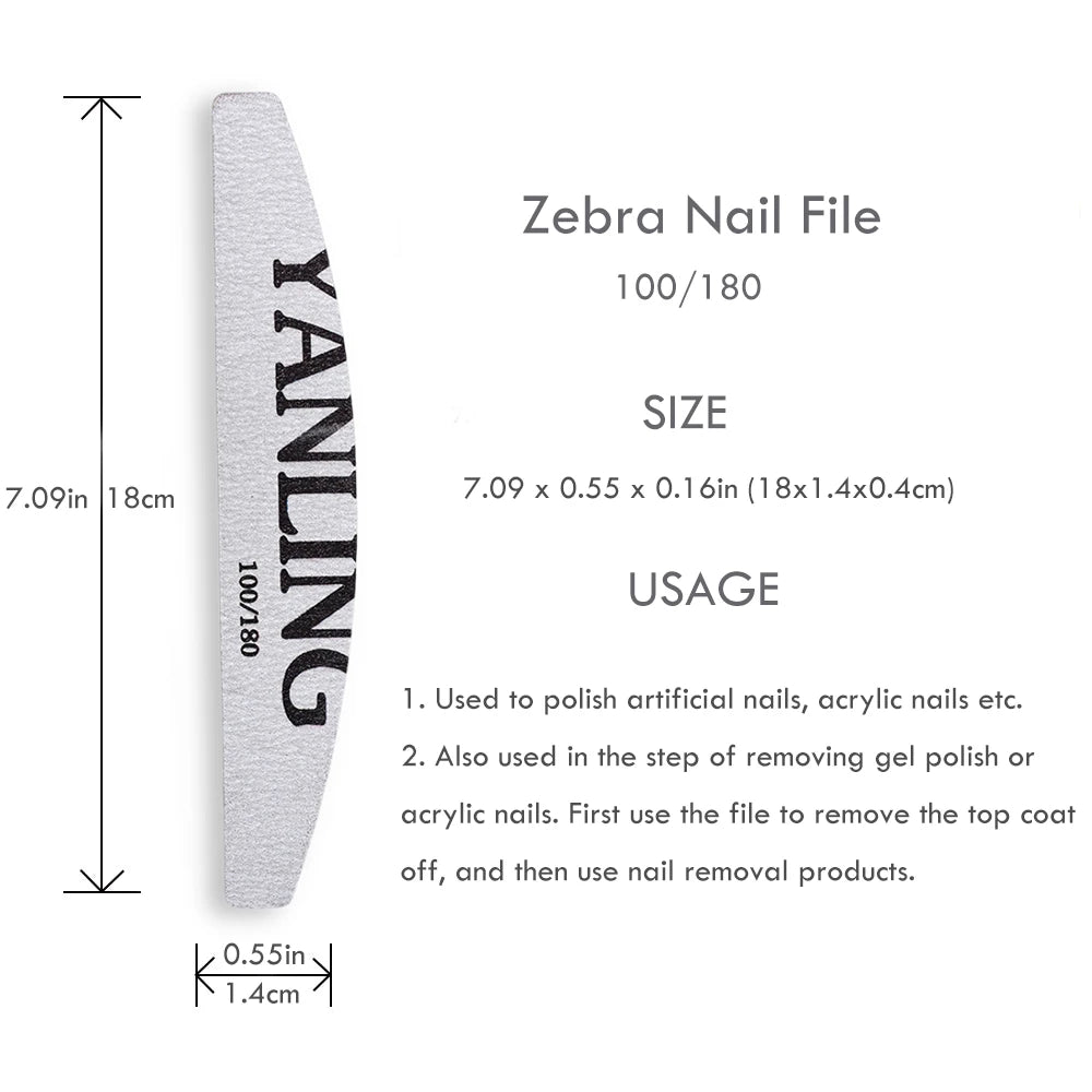 Professional Nail File, Buffer & Shaping Set (4 Pcs)