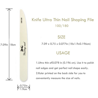 Professional Nail File, Buffer & Shaping Set (4 Pcs)
