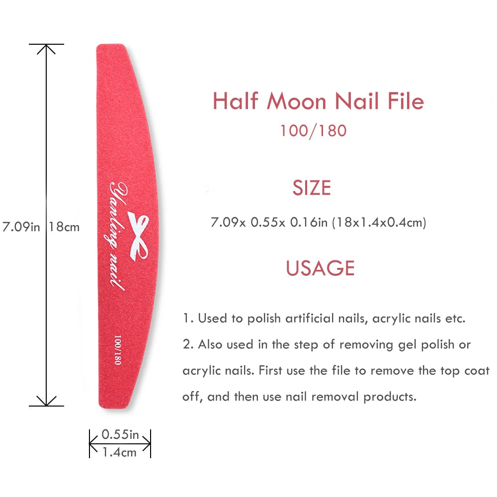 Professional Nail File, Buffer & Shaping Set (4 Pcs)