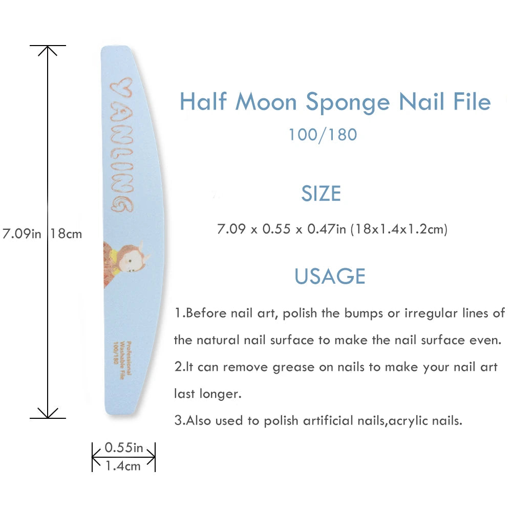 Professional Nail File, Buffer & Shaping Set (4 Pcs)