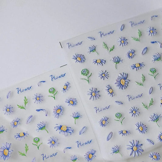 Purple Daisy Nail Art Stickers Daisy Flower Adhesive Sticker Decals TS2768