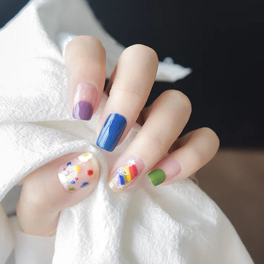 Rainbow Lines Nail Art Stickers Adhesive Slider Rainbow Sticker Decals TS098