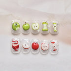 Red Apple Nail Stickers Summer Fruit 5D Stickers