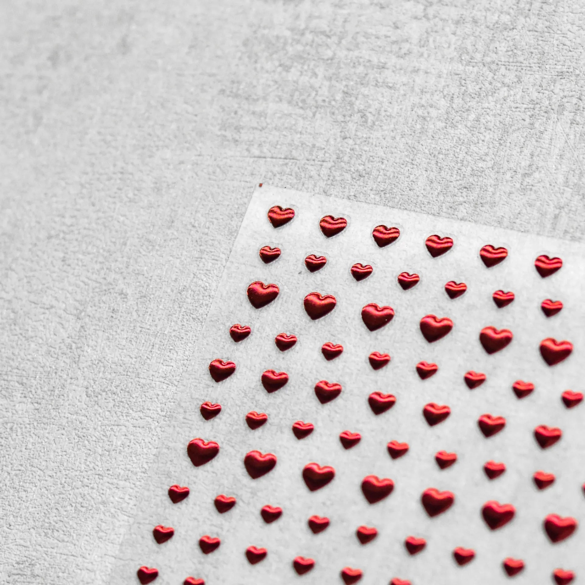 Red Love Heart Nail Art Stickers Adhesive Sticker Decals 