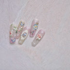 Retro Flower Nail Art Stickers Adhesive Rose Leaf Sticker Decals