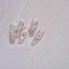 Retro Flower Nail Art Stickers Adhesive Rose Leaf Sticker Decals 