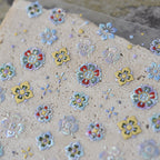 Retro Mother-of-Pearl Nail Stickers - Holo Floral Decals 6181