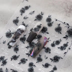 Retro Rose Nail Art Stickers Adhesive Slider Ultra-thin Dark Rose Flower Sticker Decals TS3568