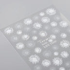 Retro Sunflower Nail Art Stickers Black White Sunflowers Adhesive Sticker Decals 