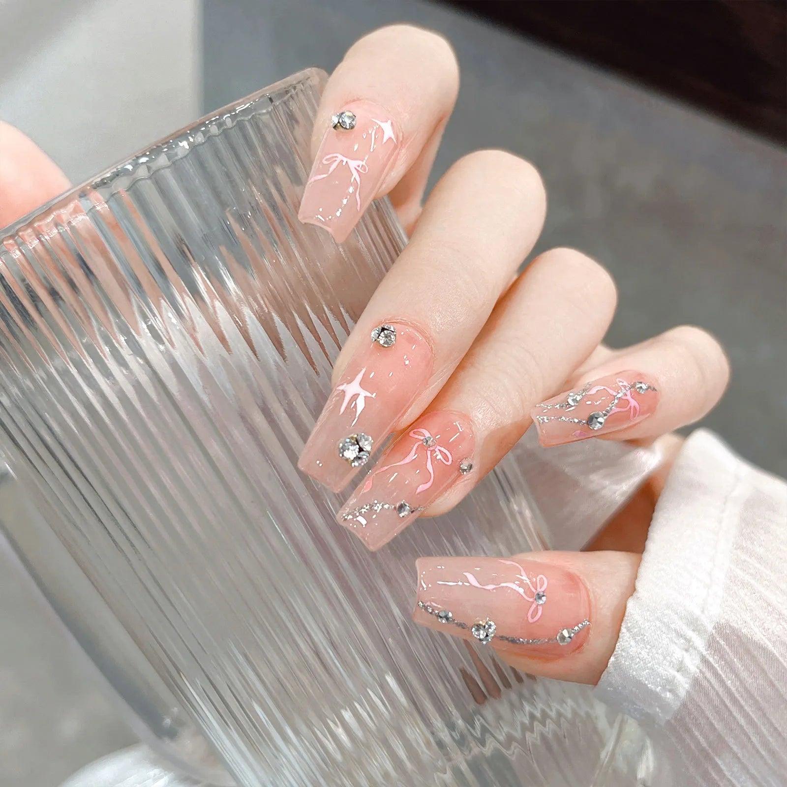 Ribbon Bows Nail Art Stickers Adhesive Embossed Sticker Decals 
