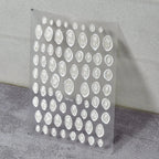 Rose Stamp Nail Art Stickers Adhesive Embossed Flower Signet Sticker Decals MS256