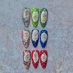 Rose Stamp Nail Art Stickers Adhesive Embossed Flower Signet Sticker Decals MS256