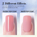 Russian Matte Gel Top Coat 15ml - Professional Powder-Resist Velvet Gel Polish
