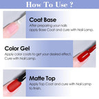 Russian Matte Gel Top Coat 15ml - Professional Powder-Resist Velvet Gel Polish
