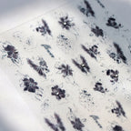 Rose Flower Nail Art Stickers Floral Leaf Adhesive Embossed Sticker Decals TL330