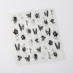 Rose Flower Nail Art Stickers Floral Leaf Adhesive Embossed Sticker Decals TL330