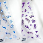 Sea Life Nail Art Stickers Jellyfish Starfish Coral Adhesives Sticker Decals 