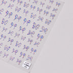 Shell Light Mini Bow Nail Art Stickers Adhesive Embossed Black Bow Ties Sticker Decals 