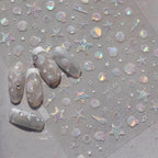 Shell Light Nail Art Stickers Adhesive Starfish Sticker Decals 