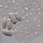 Shell Light Nail Art Stickers Adhesive Starfish Sticker Decals MS565