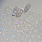 Shell Light Nail Art Stickers Adhesive Starfish Sticker Decals MS565