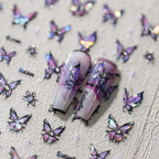 Shiny Butterfly Nail Art Stickers Adhesive Sticker Decals TL123