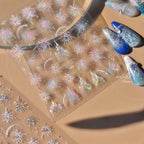 Shiny Glitter Fireworks Nail Art Stickers Adhesive Castle Sticker Decals MS756