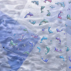 Shiny Jelly Dolphin Nail Art Stickers Adhesive Embossed Sticker Decals to4108