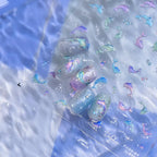 Shiny Jelly Dolphin Nail Art Stickers Adhesive Embossed Sticker Decals to4108