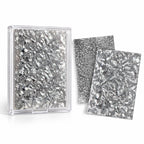 2-Pack Silver Shattered Glass Nail Foil Sheets | Limited Edition