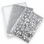2-Pack Silver Shattered Glass Nail Foil Sheets | Limited Edition