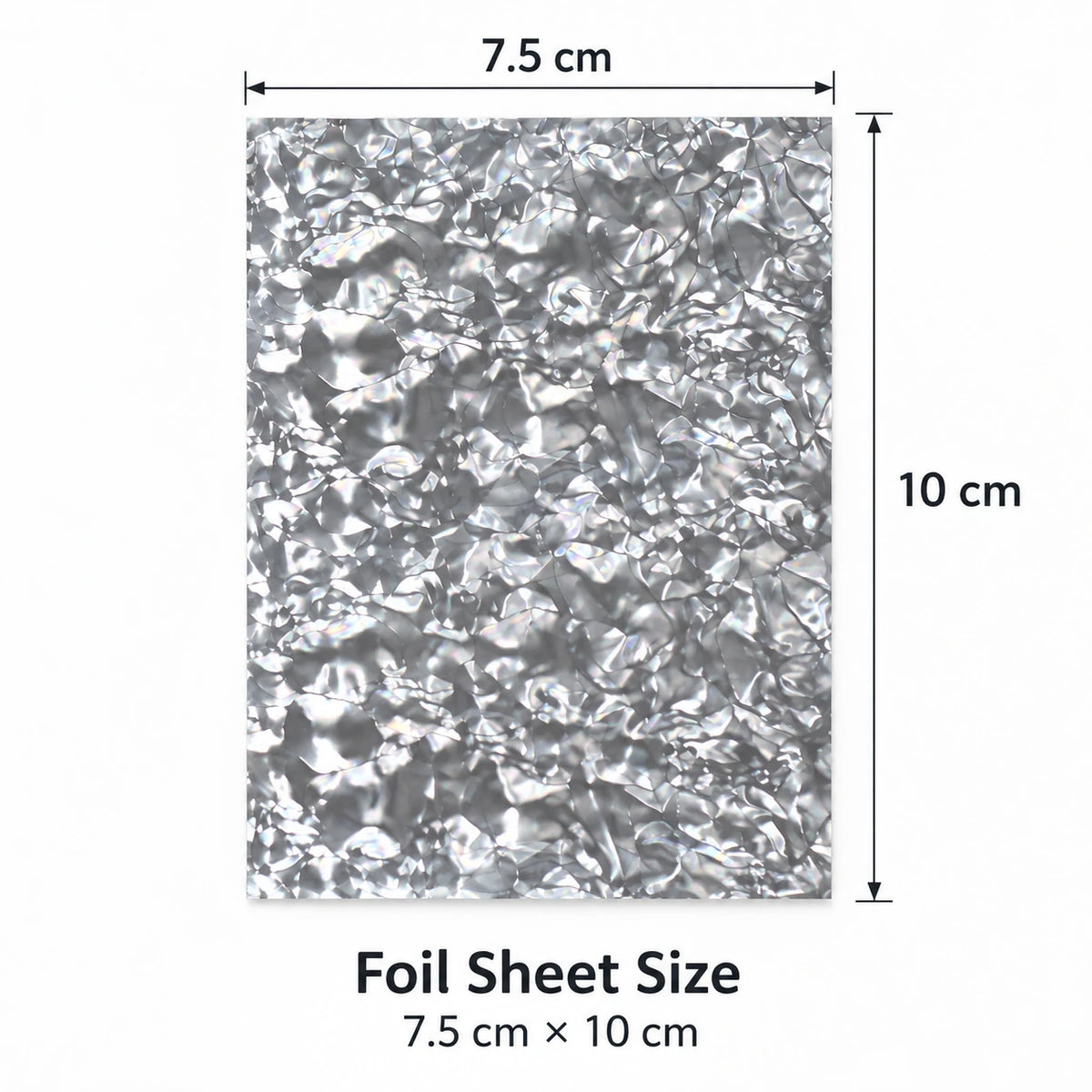 2-Pack Silver Shattered Glass Nail Foil Sheets | Limited Edition