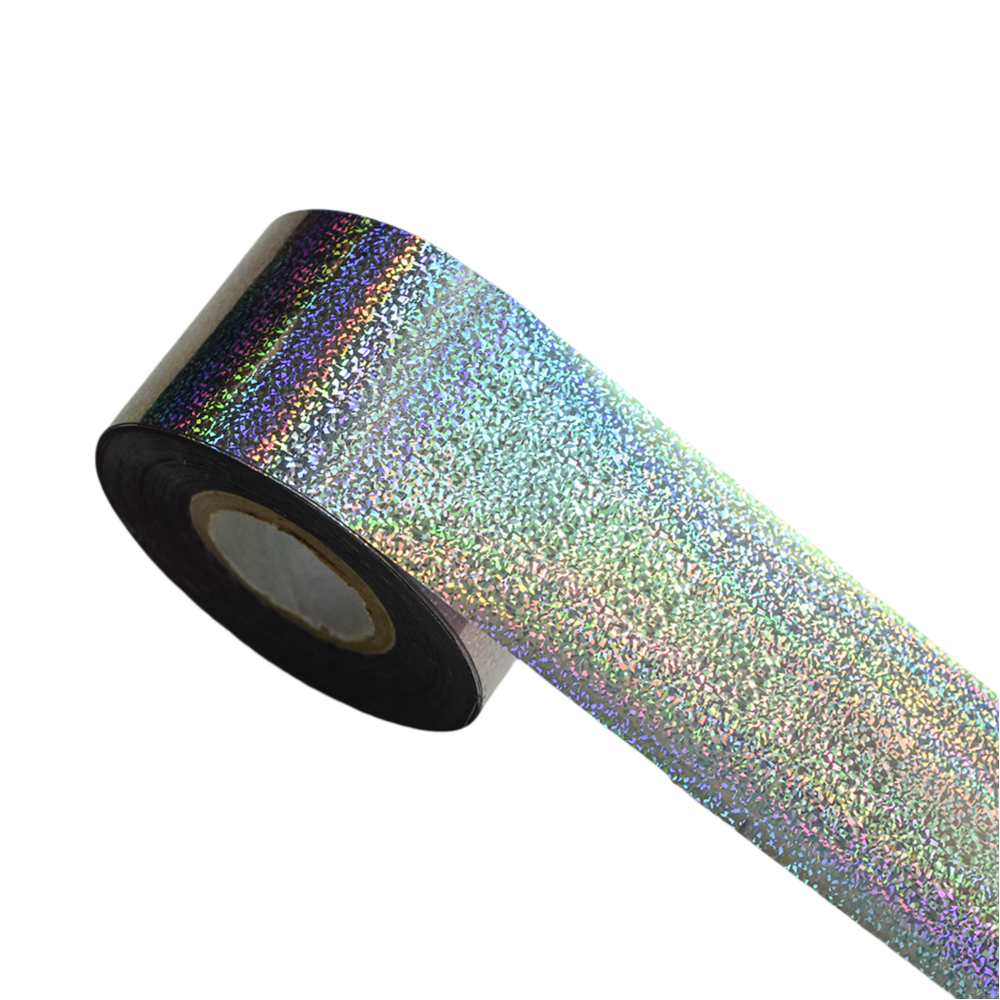 120m Holo Diamond Dust Nail Foil | Laser Silver Stardust Sparkle Nail Art Transfer 836