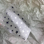 Silver Star Nail Art Stickers Metal Color Stars Adhesive Embossed Sticker Decals 