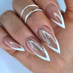 Silver Wing Nail Art Stickers Adhesive Sliders Embossed Metal Wings Sticker Decals M010