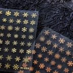 Snowflake Nail Art Stickers Adhesive Slider Metal Colors Snowflake Sticker Decals M059