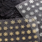 Snowflake Nail Art Stickers Adhesive Slider Metal Colors Snowflake Sticker Decals M059