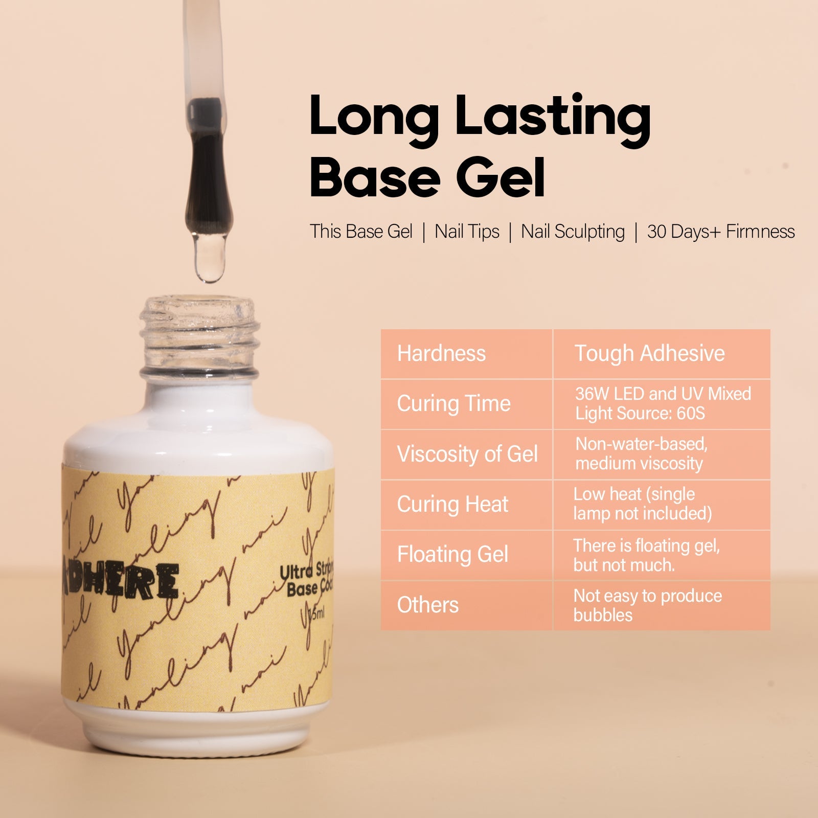 Soak Off Base Coat 15ml