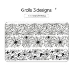 Spooky Spiderweb Nail Foil Collection | Halloween Scorpion Transfer Paper