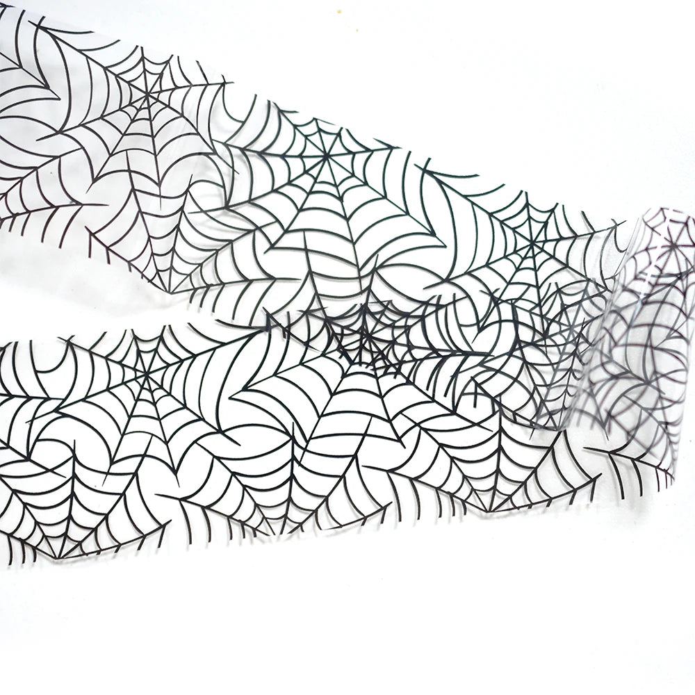 Spooky Spiderweb Nail Foil Collection | Halloween Scorpion Transfer Paper