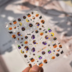 Spooky Cute Halloween Black Cat Nail Art Stickers | Witch & Ghost Nail Decals