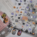 Spooky Halloween Gothic Window Nail Stickers