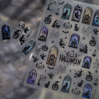 Spooky Halloween Gothic Window Nail Stickers 6005